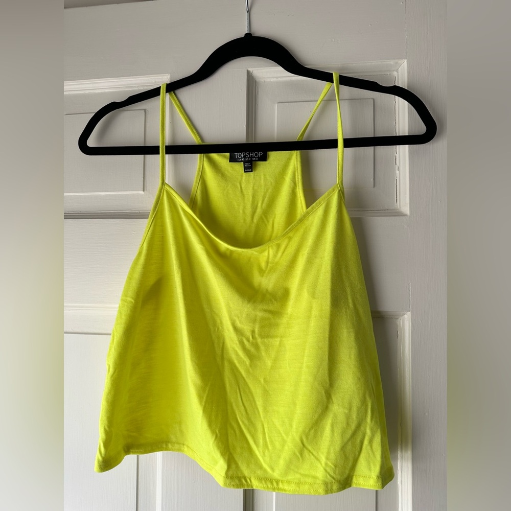 Yellow Top Shop crop top 
Size 8